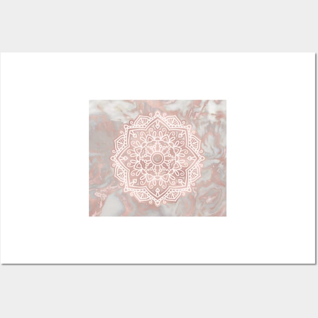 Rose gold mandala - french polished marble Wall Art by marbleco